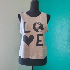 Miken Sleeveless Grey LOVE Tank